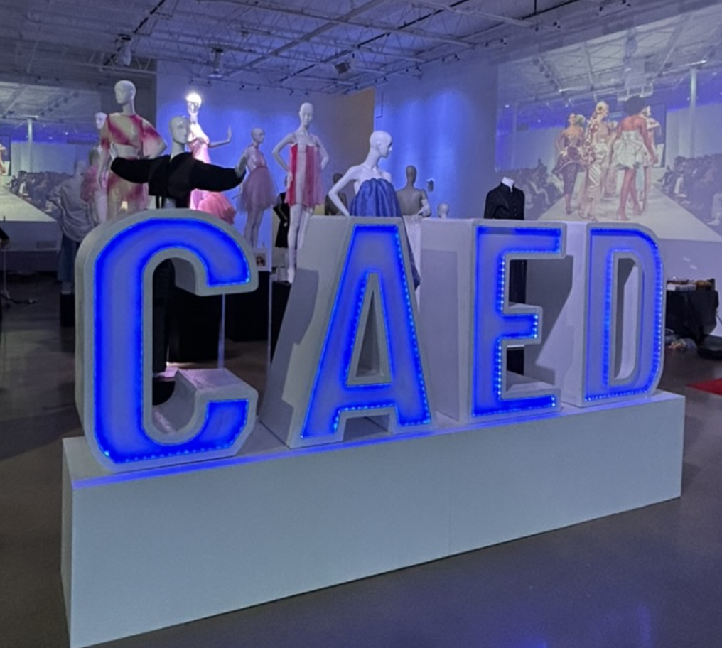 Large custom-built CAED display letters